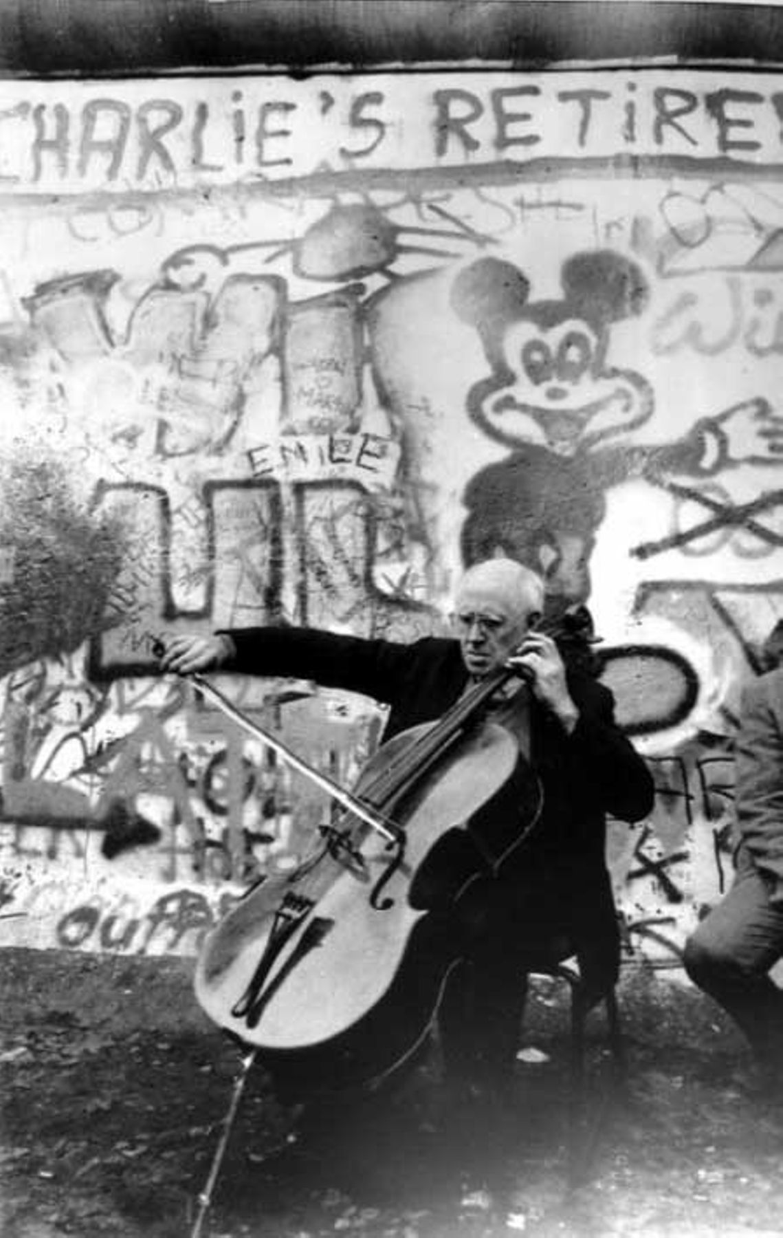 Mstislav Rostropovich at the Berlin Wall, November 12, 1989 Mstislav Rostropovich at the Berlin Wall, November 12, 1989
