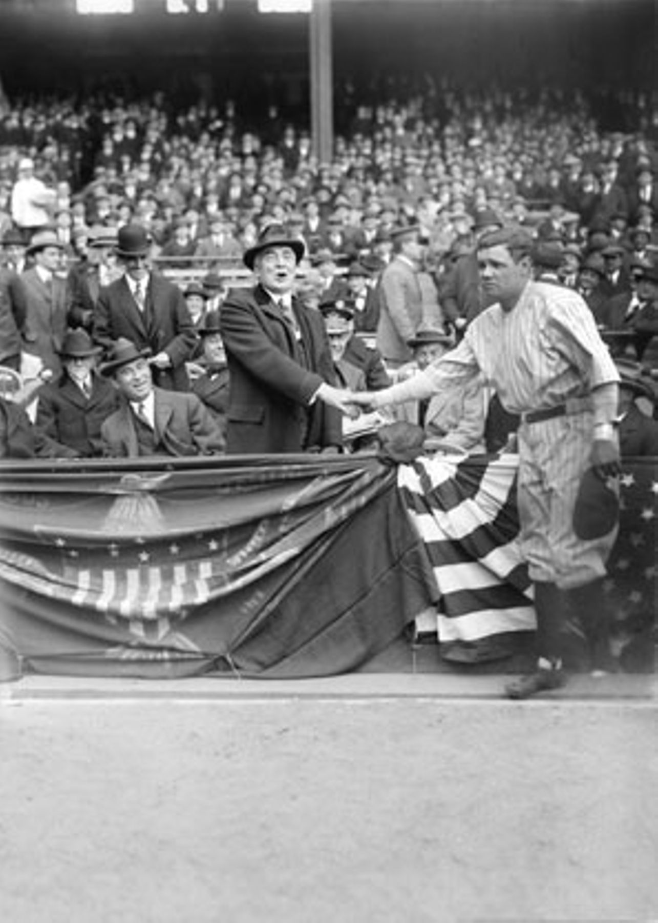 'Hell no, I'm a Democrat.' Babe Ruth shook hands with Warren G. Harding but declined to endorse him.
