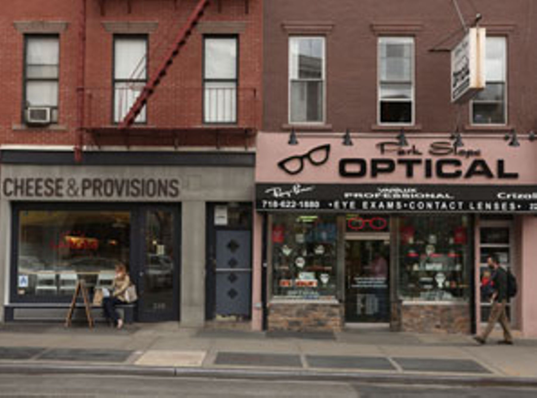 New and old storefronts in Brooklyn