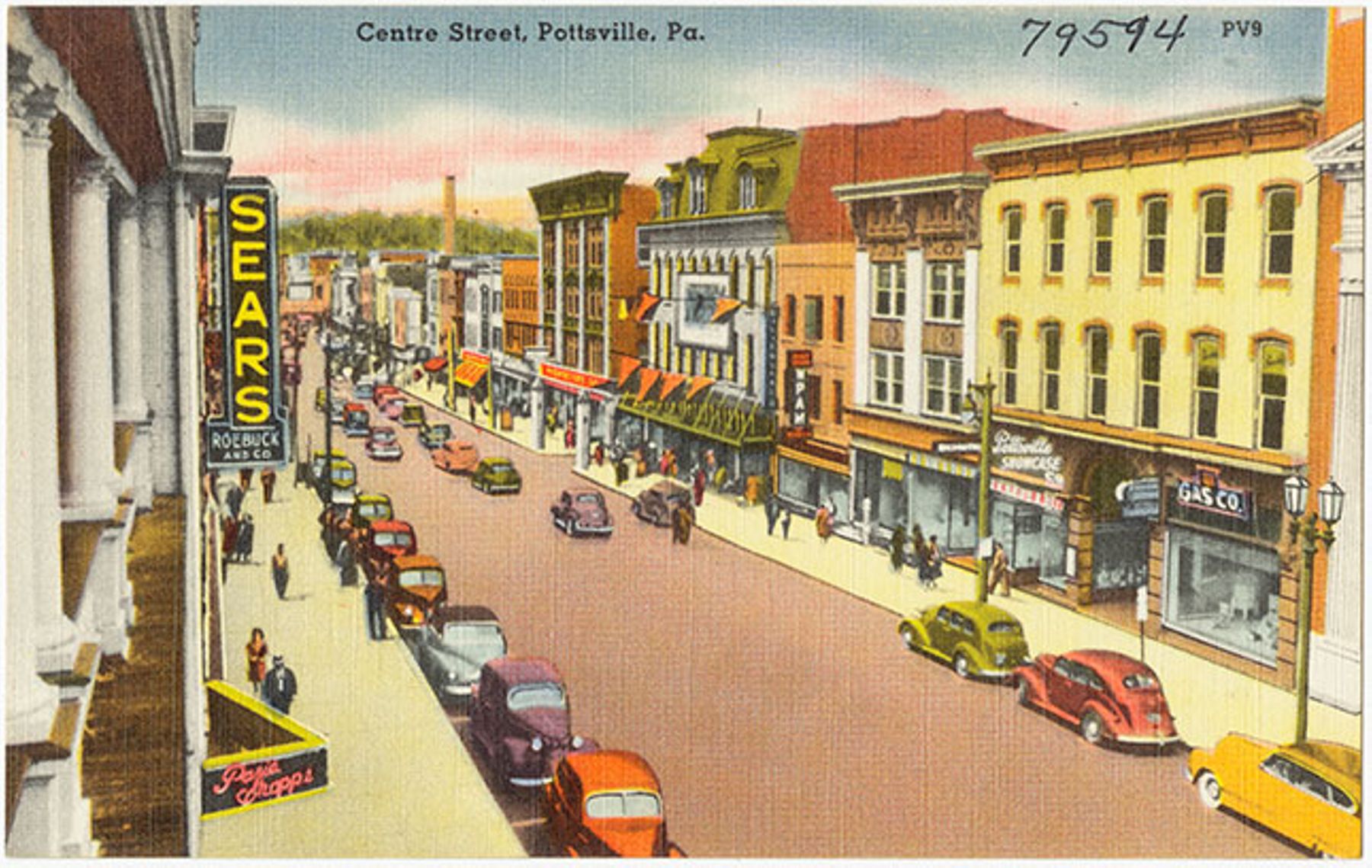 O’Hara’s fishbowl: a rendering of his hometown of Pottsville, Pennsylvania, which he fictionalized as Gibbsville (THE TICHNOR BROTHERS COLLECTION/ BOSTON PUBLIC LIBRARY) O’Hara’s fishbowl: a rendering of his hometown of Pottsville, Pennsylvania, which he fictionalized as Gibbsville (THE TICHNOR BROTHERS COLLECTION/ BOSTON PUBLIC LIBRARY)