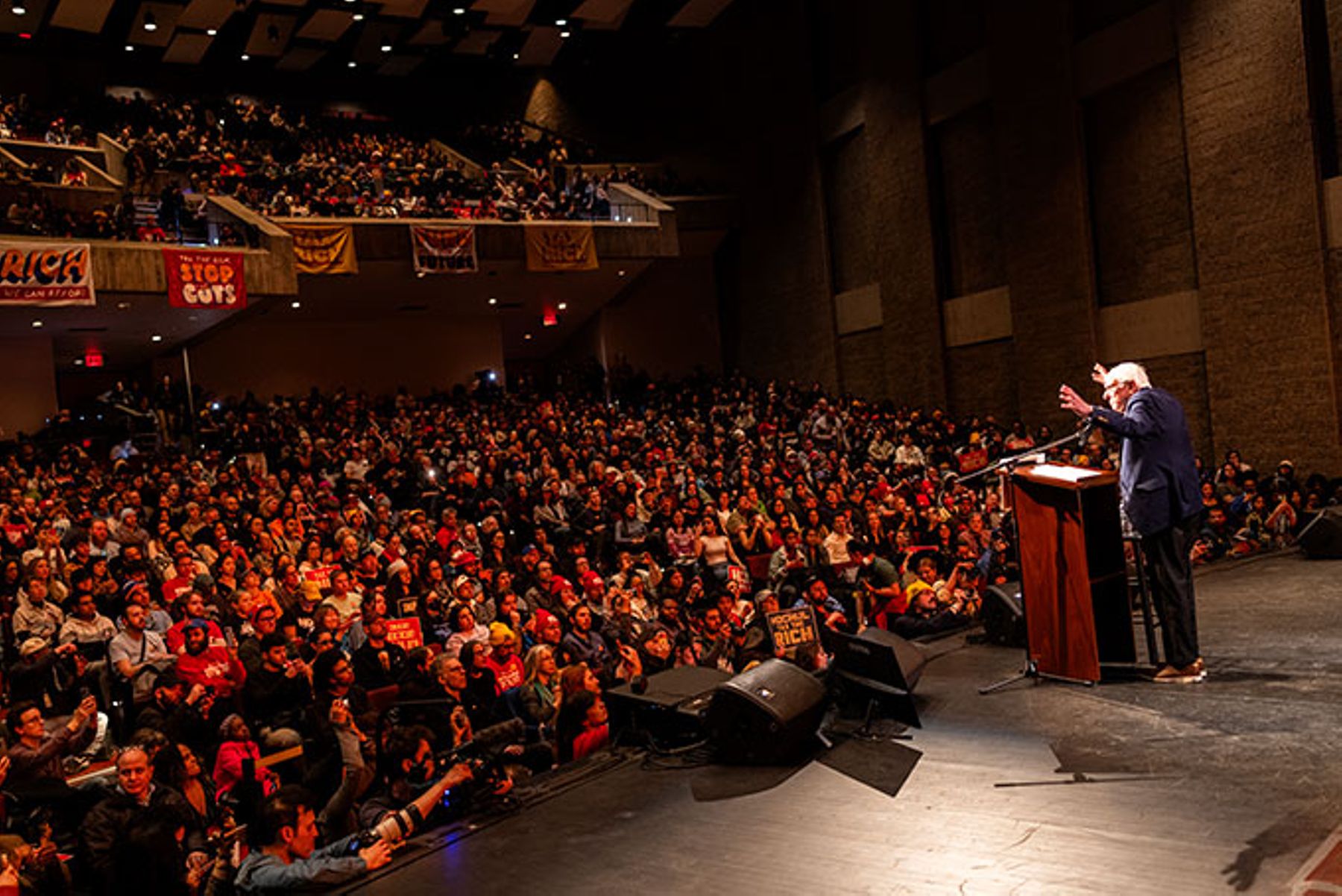 Bernie Sanders speaks at a Tax The Rich political rally hosted by the Democratic Socialists of America, March 29, 2026.