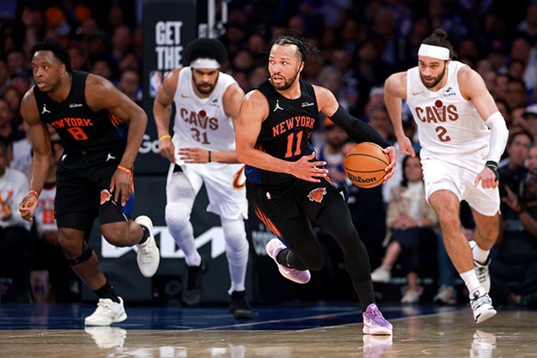 Cleveland Cavaliers v New York Knicks - Game Two of NBA Eastern Conference Finals at Madison Square Garden on May 21, 2026 in NYC.
