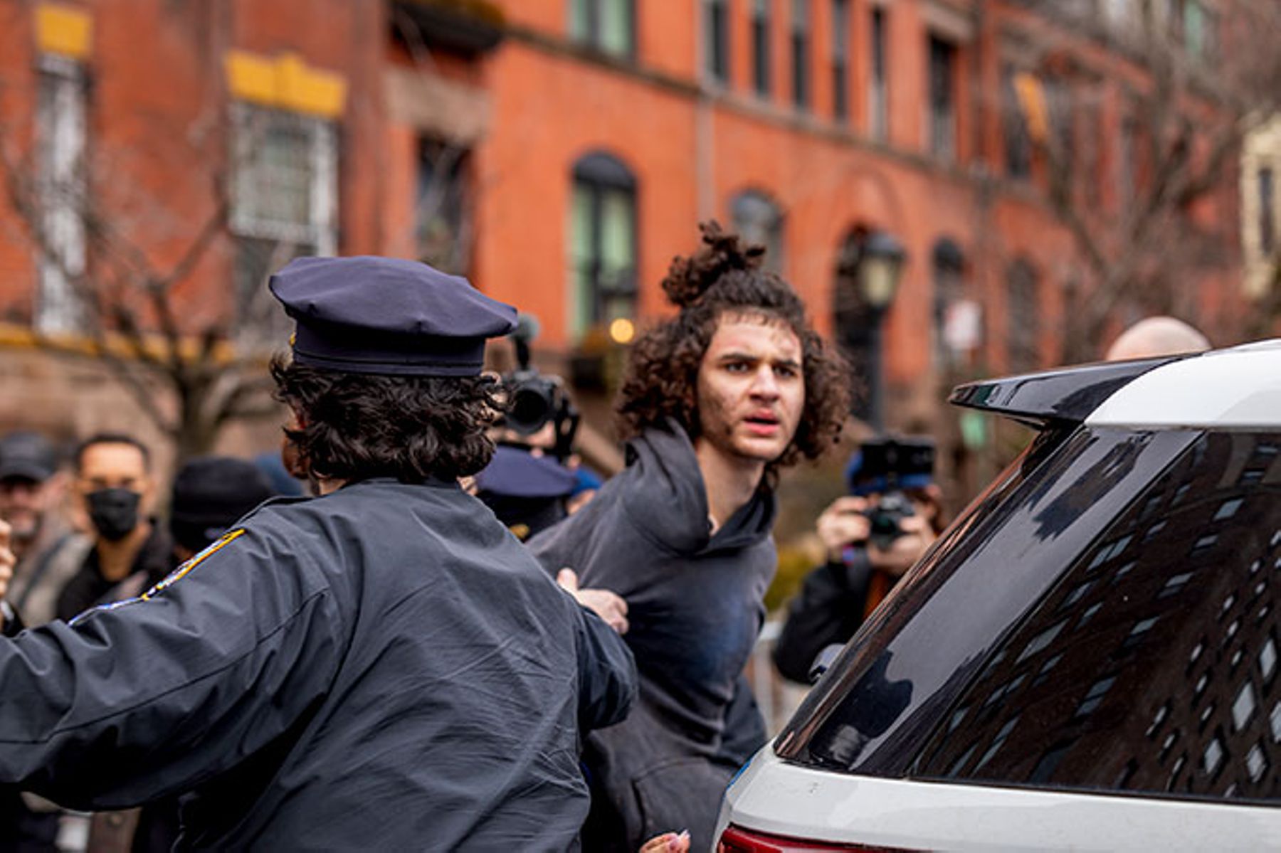 Emir Balat is arrested after throwing an alleged explosive device.