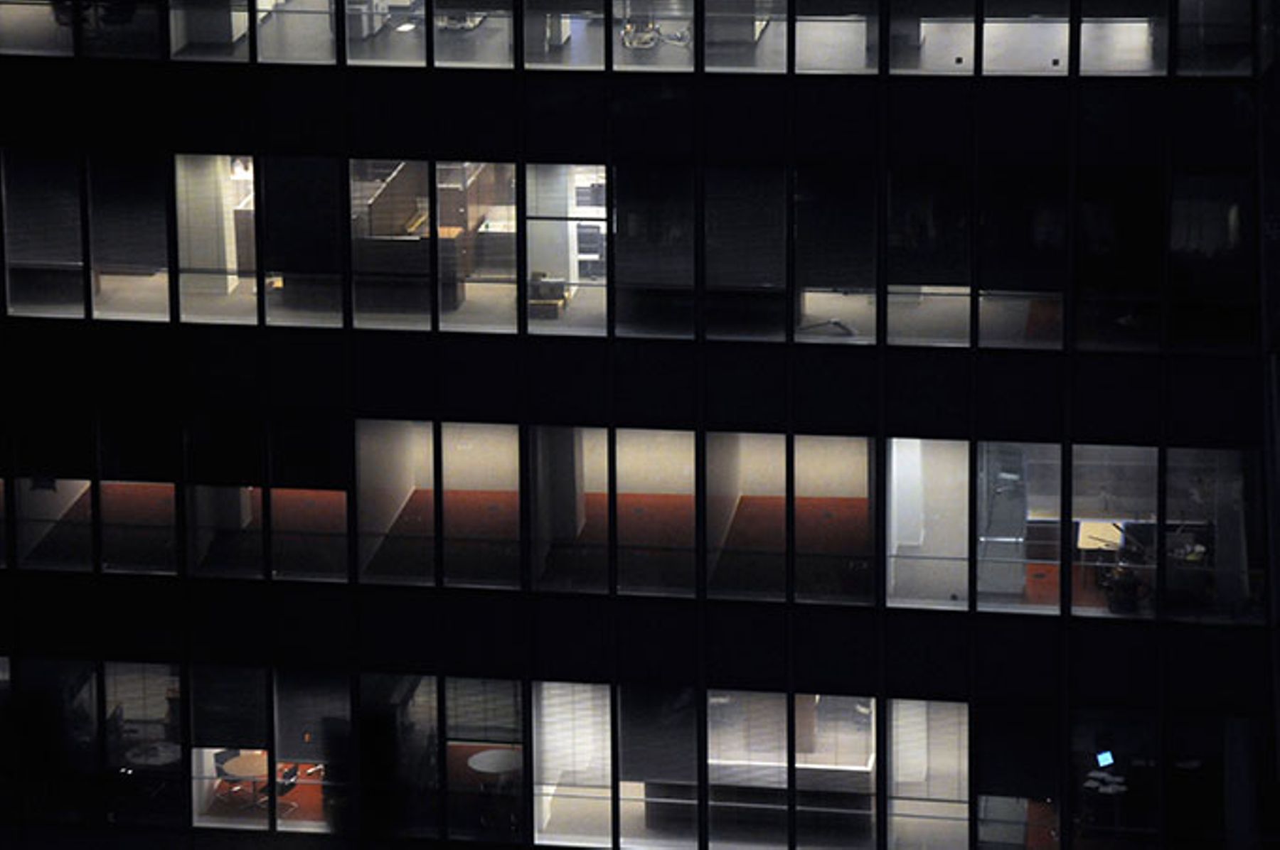 Empty office building, midtown Manhattan, New York City.