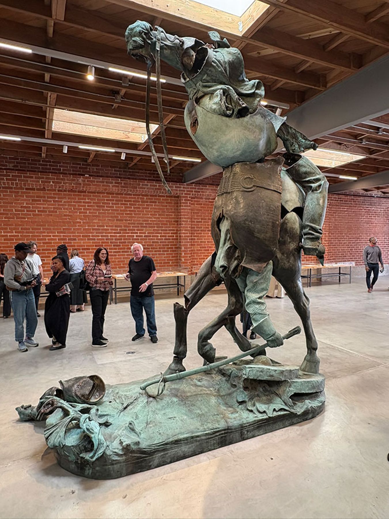 Kara Walker&rsquo;s butchered Stonewall Jackson equestrian, entitled &ldquo;Unmanned Drone,&rdquo; the pi&egrave;ce de r&eacute;sistance of the MONUMENTS exhibit in Los Angeles.