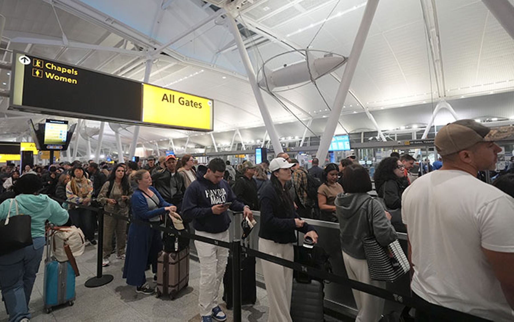 Long lines at JFK.