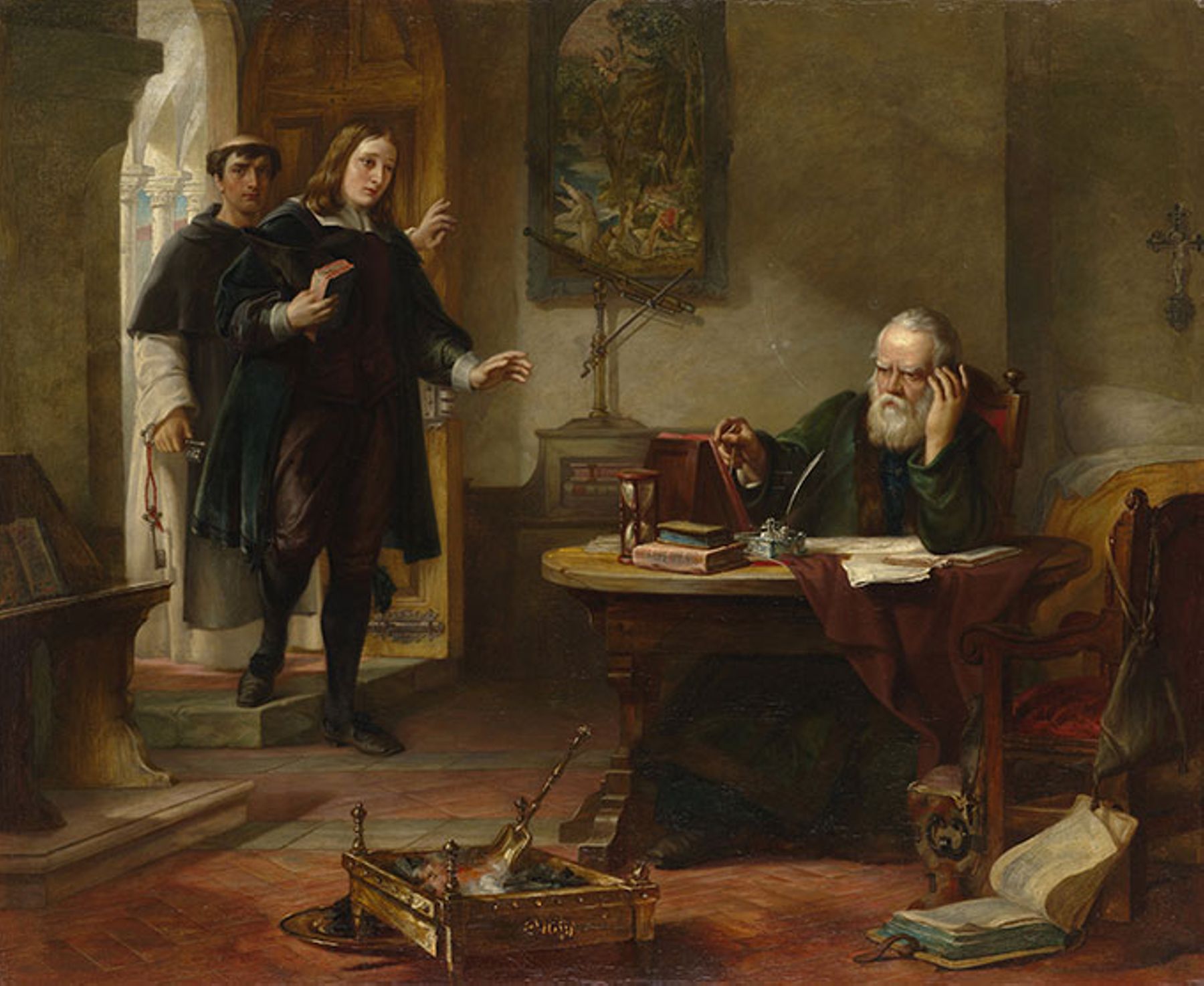 Milton Visiting Galileo When a Prisoner of the Inquisition, by Solomon Alexander Hart, 1847.