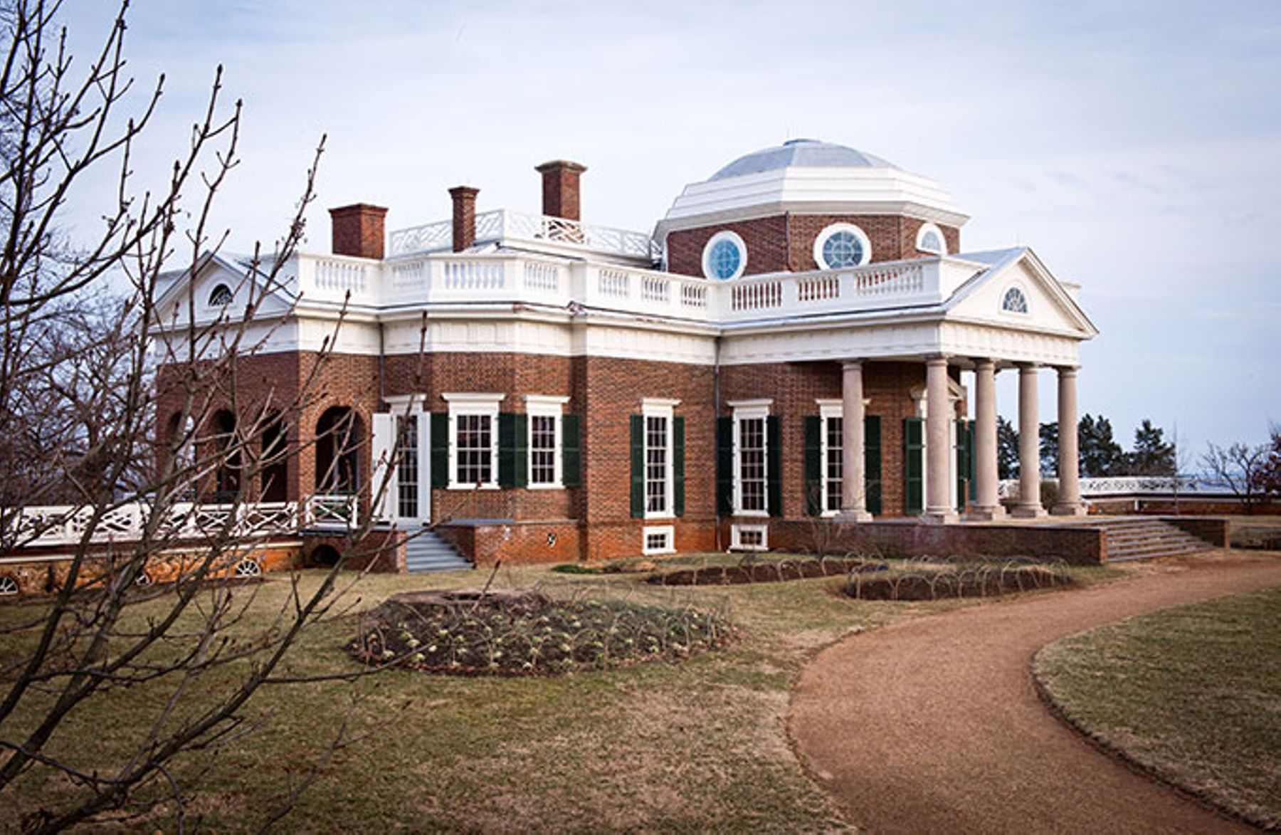 Monticello, Thomas Jefferson's residence. 