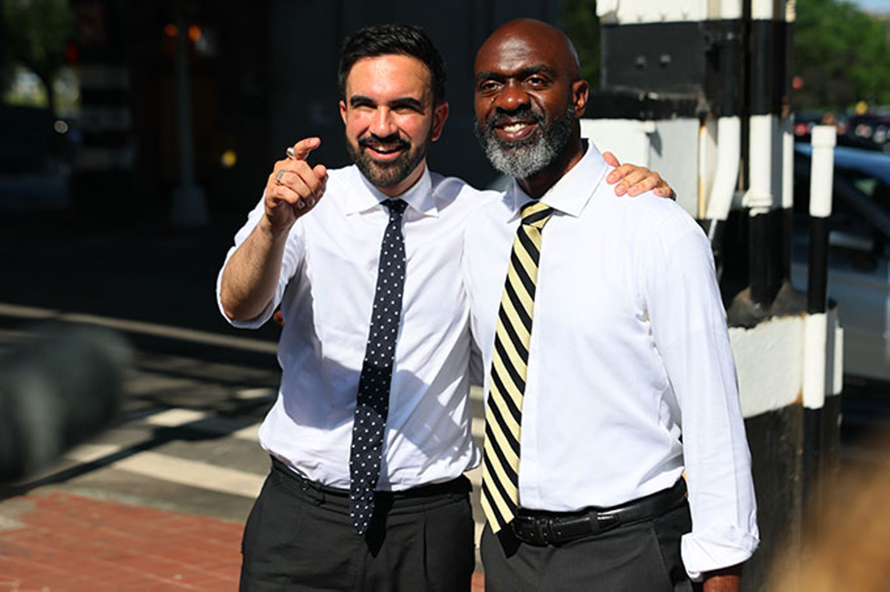 New York City Mayor Zohran Mamdani and Michael Blake.