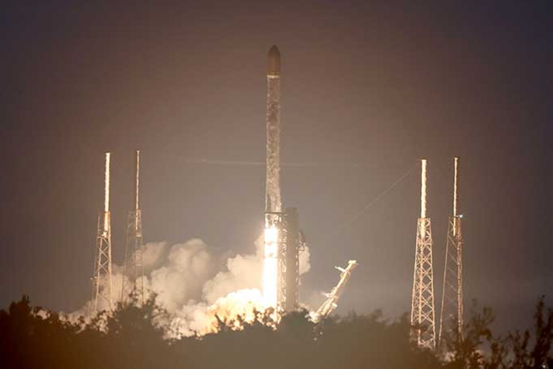 SpaceX Falcon 9 Rocket Launches Starlink Satellites Into Orbit.