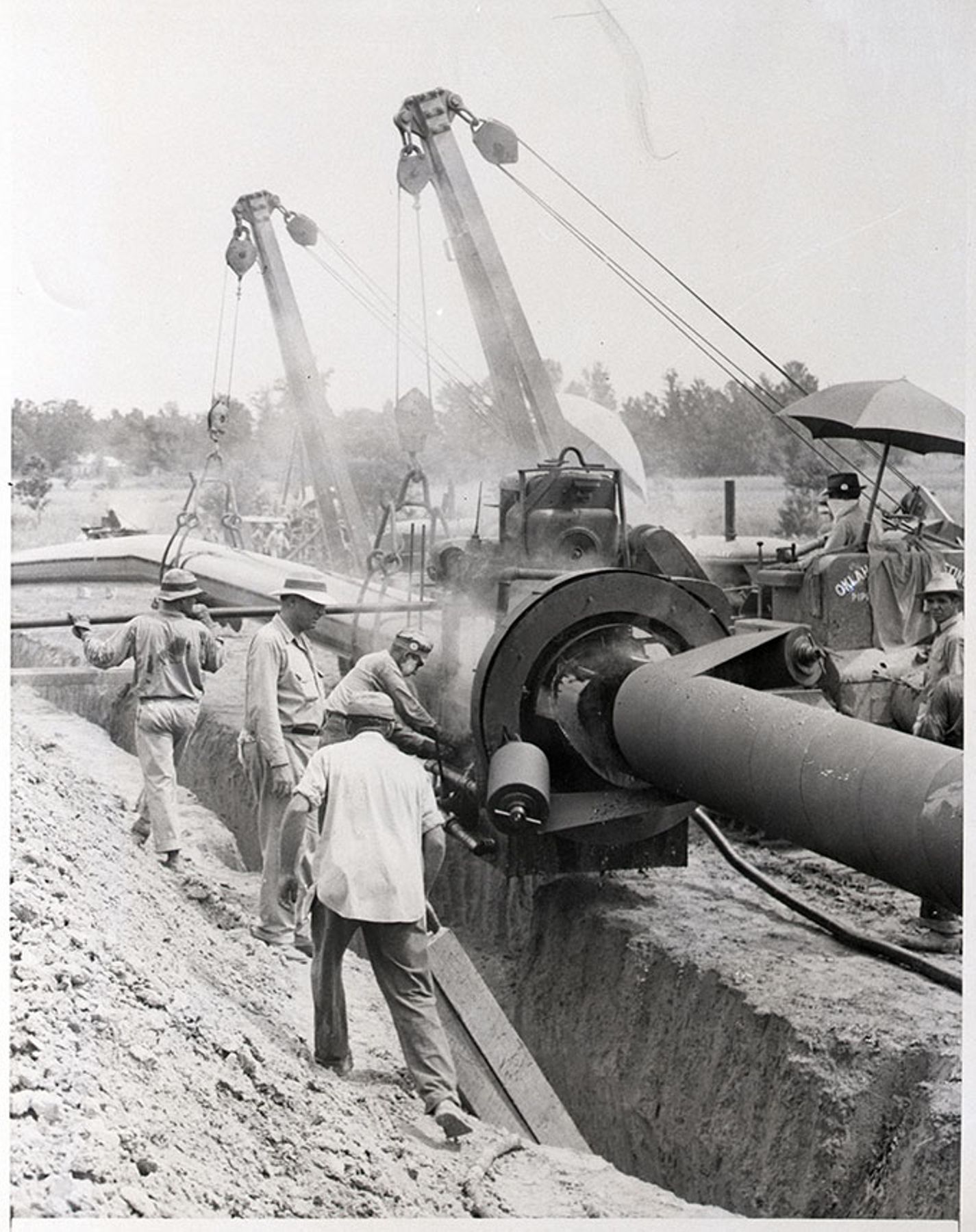 The Big Inch pipeline in 1942.