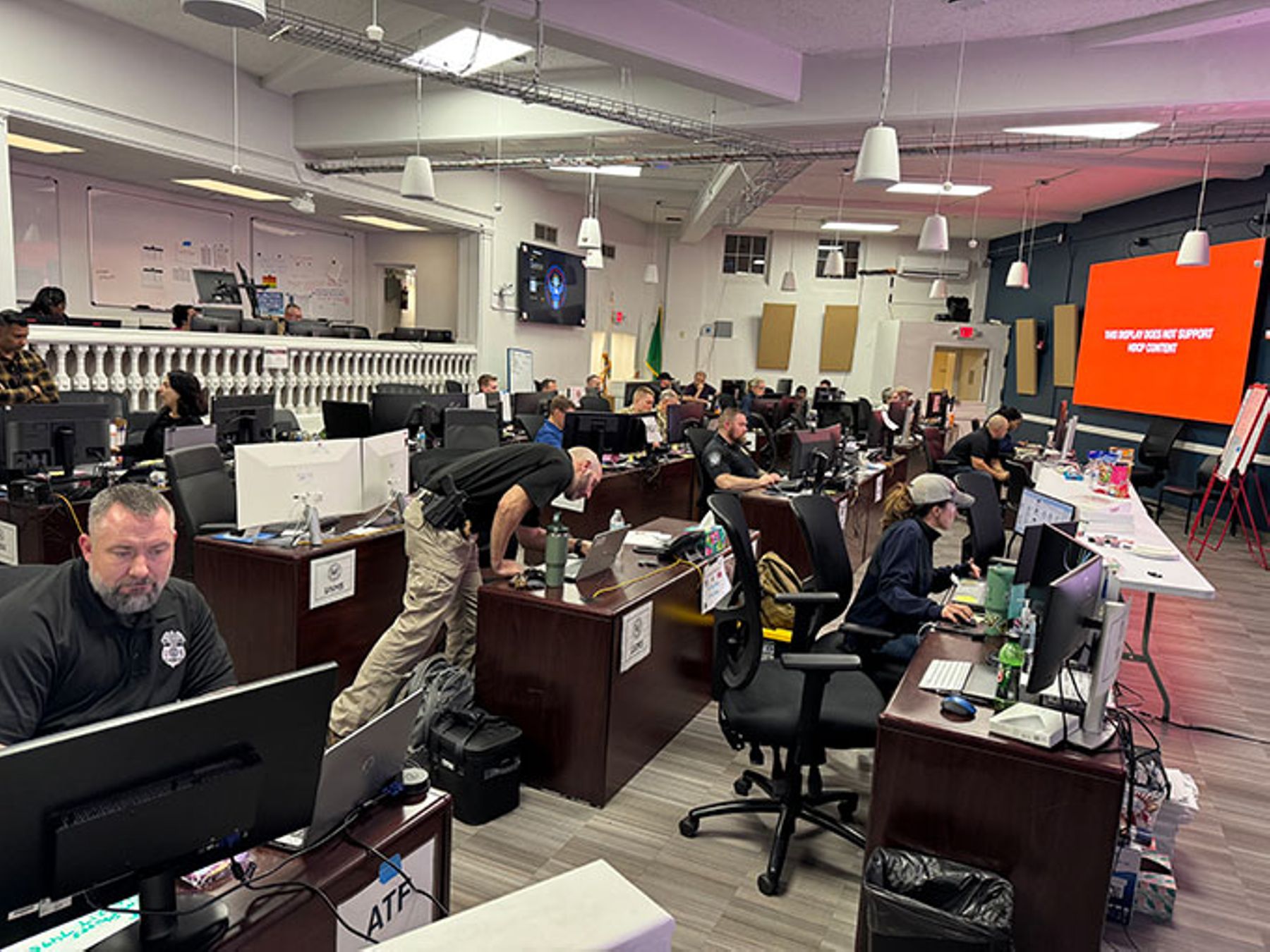 The Memphis Safe Task Force&rsquo;s busy real-time crime center.