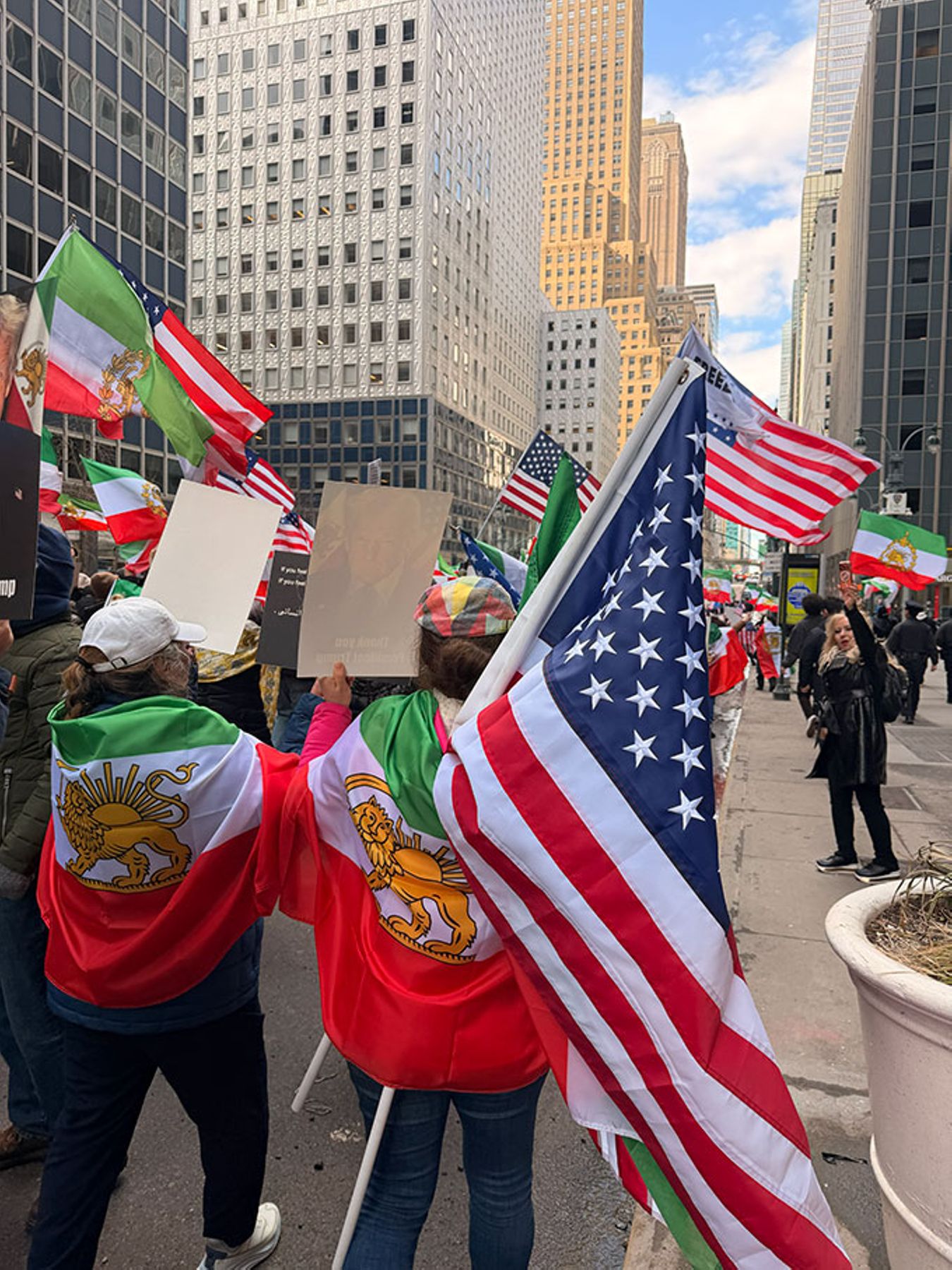 In New York Iranian Americans Celebrate the Ayatollahs Demise.